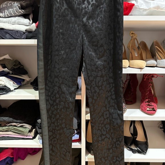 Veronica Beard Honolulu black leopard pants LN 0 XS - Picture 7 of 9